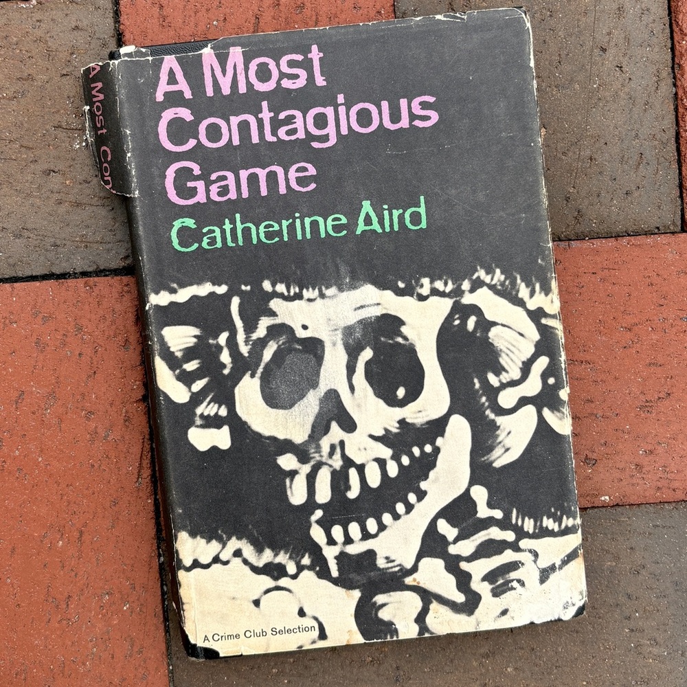 1967 A Most Contagious Game Book Club Edition Skull Skeleton Crime Mystery - Picture 1 of 10